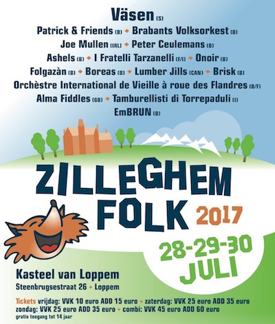 Affiche van de achtste editie van Zilleghem Folk 2017